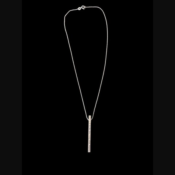 Alex Woo Elements Retired 925 Sterling 1.75" Bar Pendant 16" Ball Chain Necklace - Picture 2 of 6